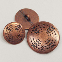 M-194-Concho Look Metal Button, 3 Sizes 